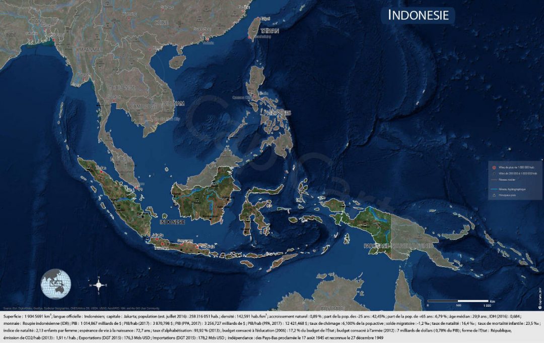 carte de l'Indonésie cartographe indépendant cap carto