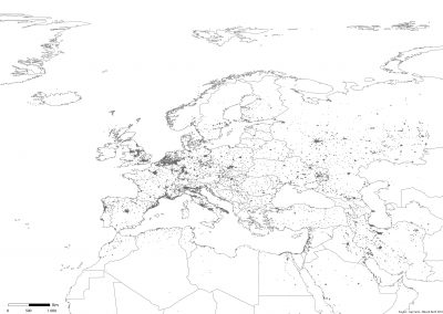 cartographie fond de carte gratuit vierge europe aires urbaines pays