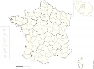 cartographie fond de carte gratuit vierge france régions et départements