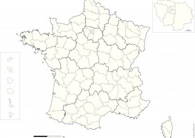 Carte De France Vierge Avec Departement ážš áž