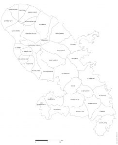 cartographie fond de carte gratuit vierge martinique communes nom