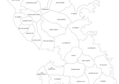 cartographie fond de carte gratuit vierge martinique communes nom