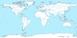 cartographie fond de carte gratuit monde principaux cours d'eau fleuves rivières noms couleur