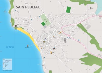 Plan du centre-ville de Saint-Suliac