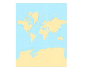 Projection cartographie équidistante monde