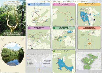 Carte touristique des lieux incontournables de Brocéliande