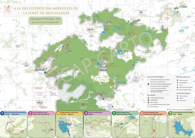 Carte touristique de la forêt de Brocéliande